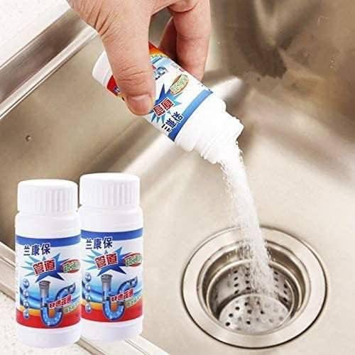 Drain Cleaner Powder For Clogged Drains, Pipes, Bathroom Or Kitchen Sinks
