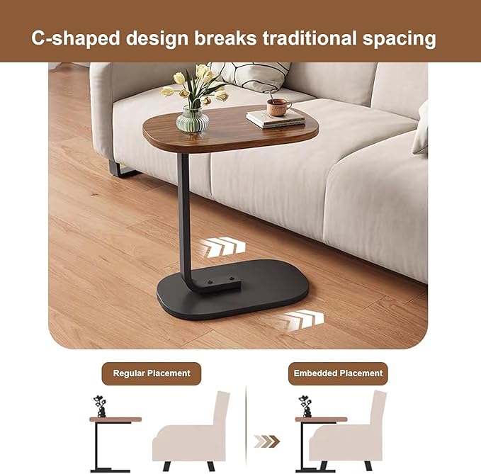 C-Shaped Sofa Side Table