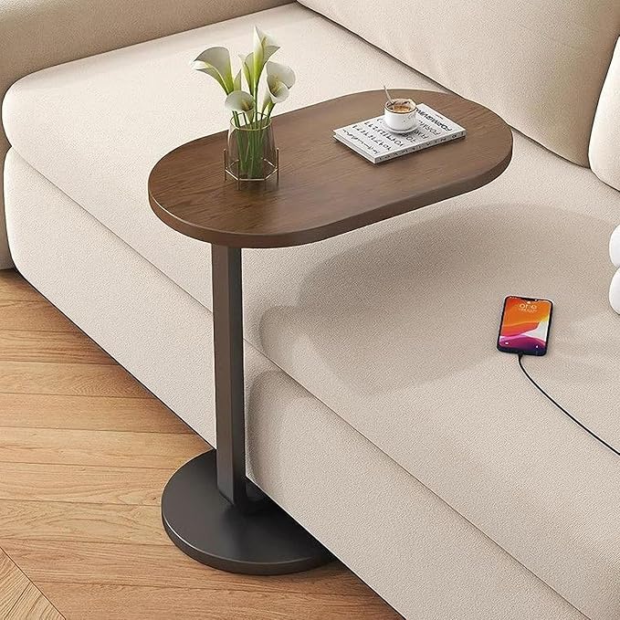 C-Shaped Sofa Side Table